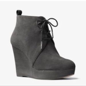 MICHAEL Michael Kors Pierce Lace-Up Suede Wedges